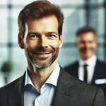 DALL·E 2025-02-26 12.26.10 – A professional-looking portrait of a middle-aged American man with short brown hair, wearing a business suit and smiling. The background is blurred fo DALL·E 2025-02-26 12.26.10 - A professional-looking portrait of a middle-aged American man with short brown hair, wearing a business suit and smiling. The background is blurred fo